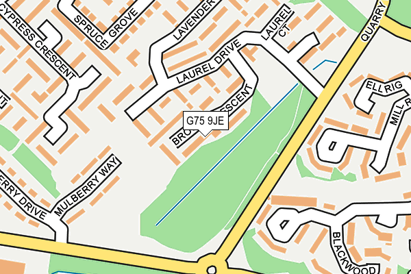 G75 9JE map - OS OpenMap – Local (Ordnance Survey) G75 9JE map - OS OpenMap – Local (Ordnance Survey)