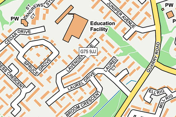 G75 9JJ map - OS OpenMap – Local (Ordnance Survey)