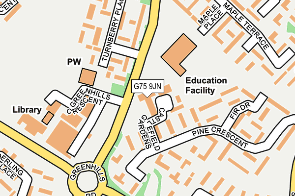 G75 9JN map - OS OpenMap – Local (Ordnance Survey) G75 9JN map - OS OpenMap – Local (Ordnance Survey)