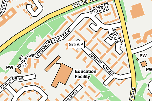 G75 9JP map - OS OpenMap – Local (Ordnance Survey) G75 9JP map - OS OpenMap – Local (Ordnance Survey)