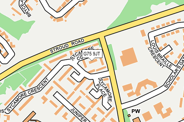 G75 9JT map - OS OpenMap – Local (Ordnance Survey) G75 9JT map - OS OpenMap – Local (Ordnance Survey)