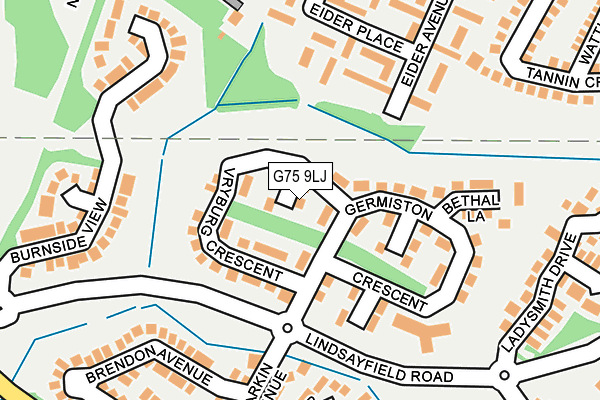 G75 9LJ map - OS OpenMap – Local (Ordnance Survey) G75 9LJ map - OS OpenMap – Local (Ordnance Survey)