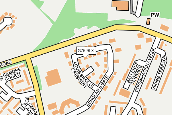 G75 9LX map - OS OpenMap – Local (Ordnance Survey) G75 9LX map - OS OpenMap – Local (Ordnance Survey)