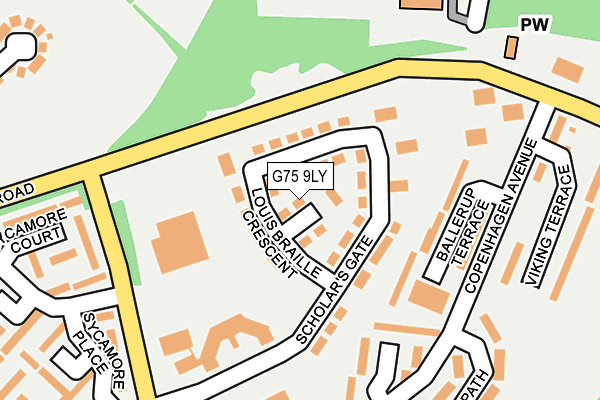 G75 9LY map - OS OpenMap – Local (Ordnance Survey) G75 9LY map - OS OpenMap – Local (Ordnance Survey)