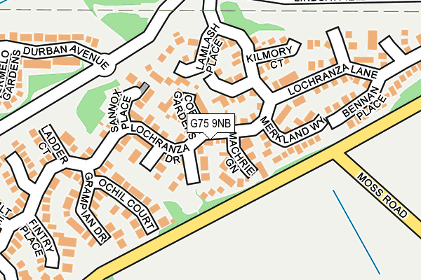 G75 9NB map - OS OpenMap – Local (Ordnance Survey) G75 9NB map - OS OpenMap – Local (Ordnance Survey)