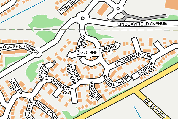 G75 9NE map - OS OpenMap – Local (Ordnance Survey) G75 9NE map - OS OpenMap – Local (Ordnance Survey)