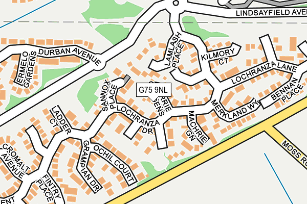 G75 9NL map - OS OpenMap – Local (Ordnance Survey) G75 9NL map - OS OpenMap – Local (Ordnance Survey)