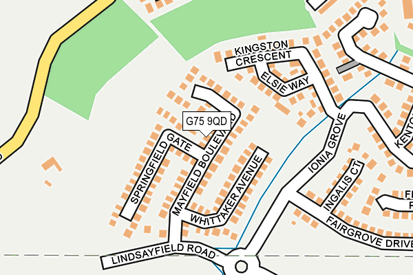 G75 9QD map - OS OpenMap – Local (Ordnance Survey) G75 9QD map - OS OpenMap – Local (Ordnance Survey)