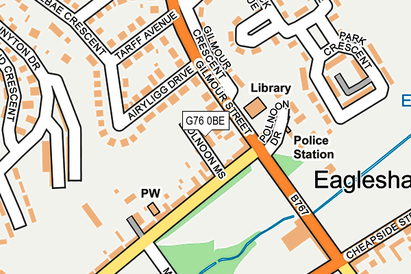 G76 0BE map - OS OpenMap – Local (Ordnance Survey)