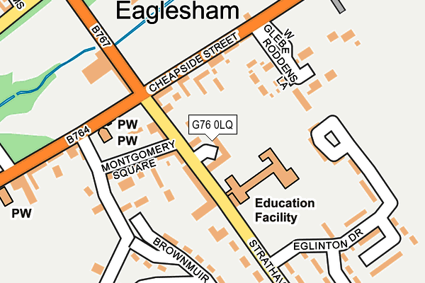 G76 0LQ map - OS OpenMap – Local (Ordnance Survey)
