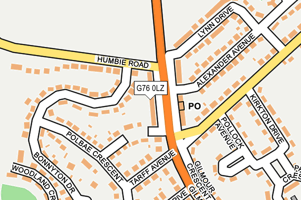 G76 0LZ map - OS OpenMap – Local (Ordnance Survey) G76 0LZ map - OS OpenMap – Local (Ordnance Survey)