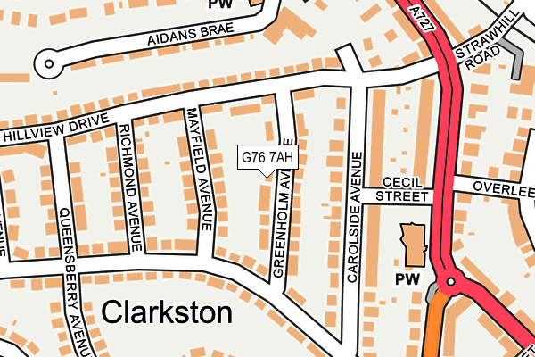 G76 7AH map - OS OpenMap – Local (Ordnance Survey) G76 7AH map - OS OpenMap – Local (Ordnance Survey)