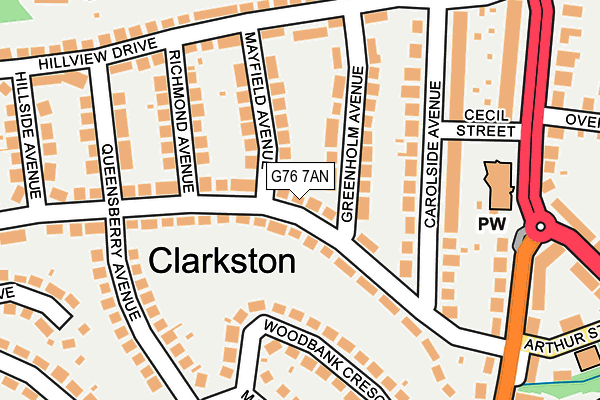 G76 7AN map - OS OpenMap – Local (Ordnance Survey) G76 7AN map - OS OpenMap – Local (Ordnance Survey)