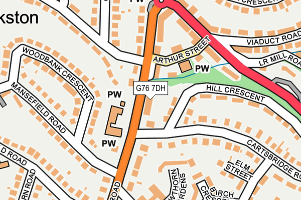 G76 7DH map - OS OpenMap – Local (Ordnance Survey) G76 7DH map - OS OpenMap – Local (Ordnance Survey)