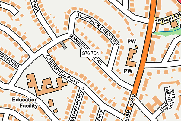 G76 7DN map - OS OpenMap – Local (Ordnance Survey) G76 7DN map - OS OpenMap – Local (Ordnance Survey)