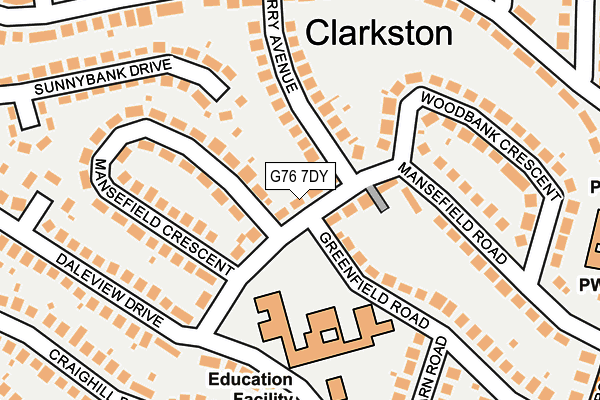 G76 7DY map - OS OpenMap – Local (Ordnance Survey) G76 7DY map - OS OpenMap – Local (Ordnance Survey)