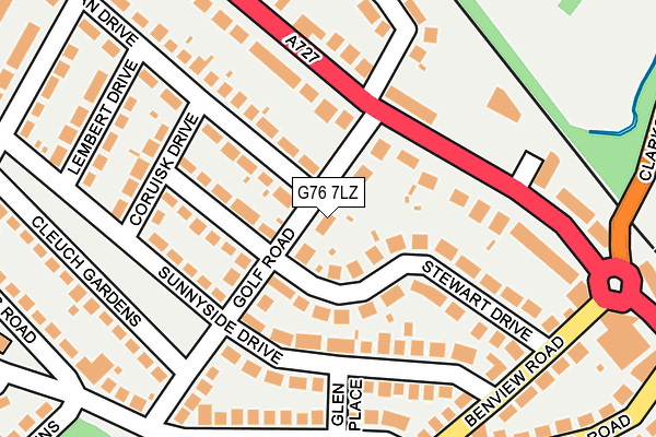 G76 7LZ map - OS OpenMap – Local (Ordnance Survey) G76 7LZ map - OS OpenMap – Local (Ordnance Survey)