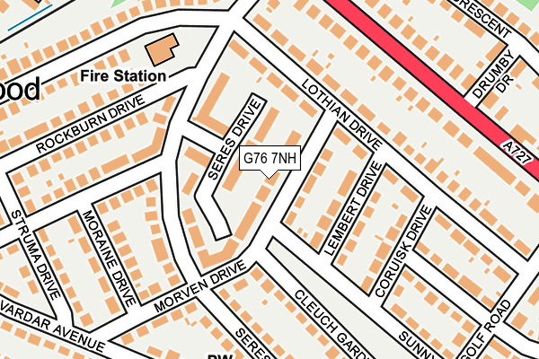 G76 7NH map - OS OpenMap – Local (Ordnance Survey) G76 7NH map - OS OpenMap – Local (Ordnance Survey)
