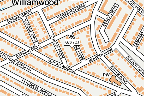 G76 7QJ map - OS OpenMap – Local (Ordnance Survey) G76 7QJ map - OS OpenMap – Local (Ordnance Survey)
