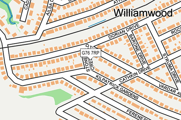 G76 7RP map - OS OpenMap – Local (Ordnance Survey)