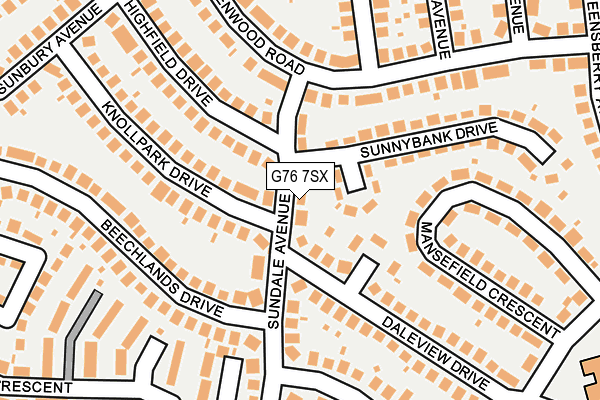 G76 7SX map - OS OpenMap – Local (Ordnance Survey) G76 7SX map - OS OpenMap – Local (Ordnance Survey)