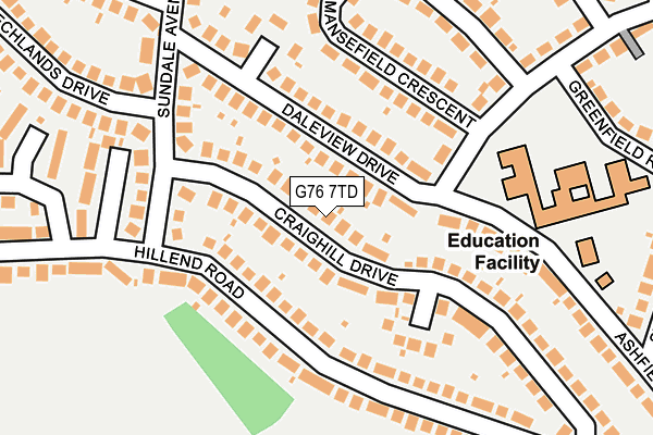 G76 7TD map - OS OpenMap – Local (Ordnance Survey)