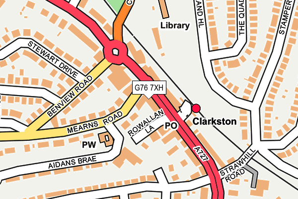 G76 7XH map - OS OpenMap – Local (Ordnance Survey)