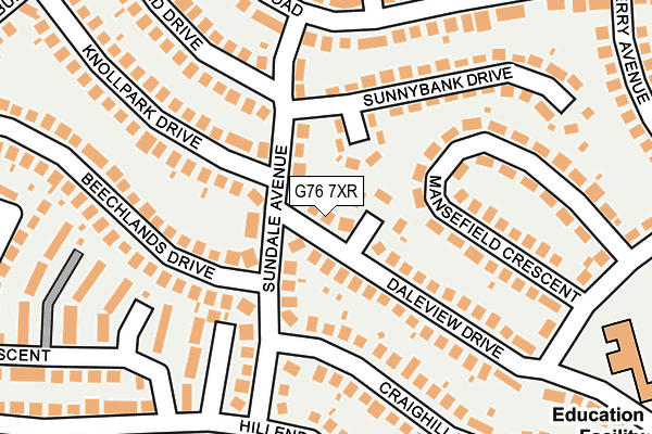 G76 7XR map - OS OpenMap – Local (Ordnance Survey) G76 7XR map - OS OpenMap – Local (Ordnance Survey)