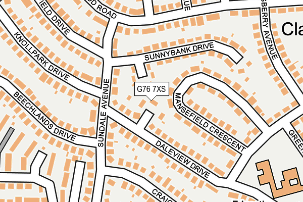 G76 7XS map - OS OpenMap – Local (Ordnance Survey) G76 7XS map - OS OpenMap – Local (Ordnance Survey)