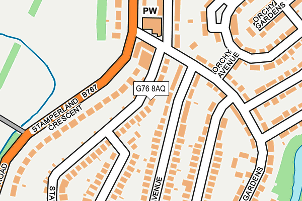 G76 8AQ map - OS OpenMap – Local (Ordnance Survey) G76 8AQ map - OS OpenMap – Local (Ordnance Survey)