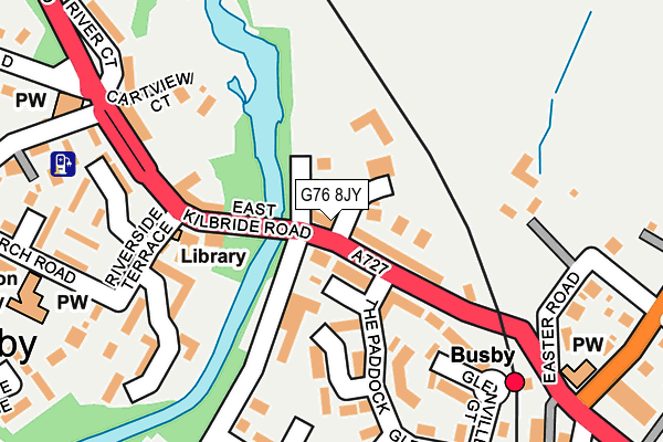 G76 8JY map - OS OpenMap – Local (Ordnance Survey)