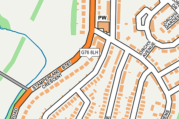 G76 8LH map - OS OpenMap – Local (Ordnance Survey) G76 8LH map - OS OpenMap – Local (Ordnance Survey)