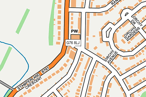 G76 8LJ map - OS OpenMap – Local (Ordnance Survey) G76 8LJ map - OS OpenMap – Local (Ordnance Survey)