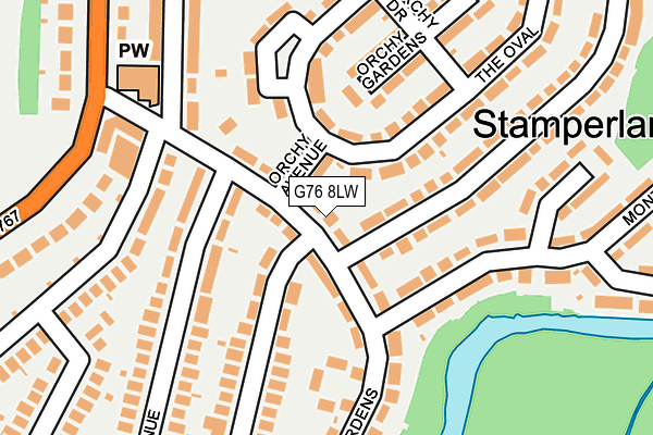 G76 8LW map - OS OpenMap – Local (Ordnance Survey) G76 8LW map - OS OpenMap – Local (Ordnance Survey)