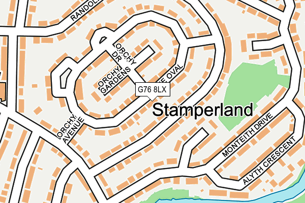 G76 8LX map - OS OpenMap – Local (Ordnance Survey) G76 8LX map - OS OpenMap – Local (Ordnance Survey)
