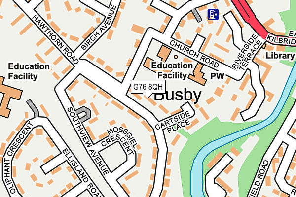 G76 8QH map - OS OpenMap – Local (Ordnance Survey) G76 8QH map - OS OpenMap – Local (Ordnance Survey)