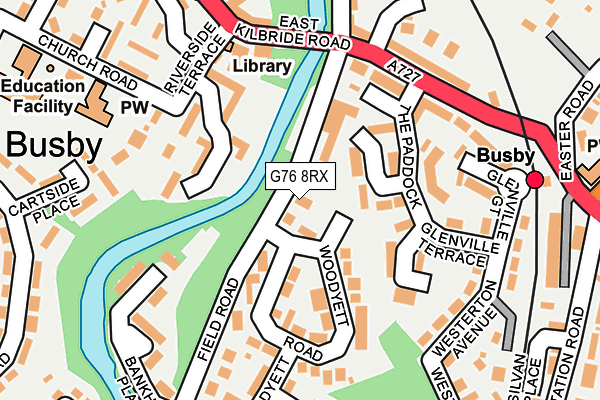 G76 8RX map - OS OpenMap – Local (Ordnance Survey) G76 8RX map - OS OpenMap – Local (Ordnance Survey)