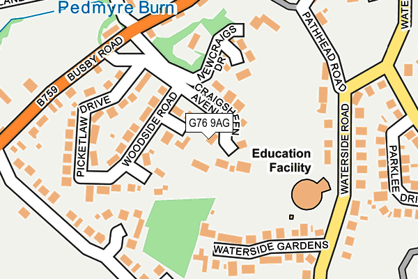 G76 9AG map - OS OpenMap – Local (Ordnance Survey) G76 9AG map - OS OpenMap – Local (Ordnance Survey)