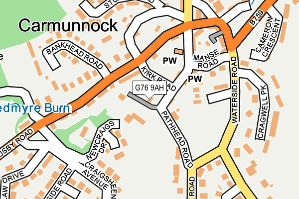 G76 9AH map - OS OpenMap – Local (Ordnance Survey) G76 9AH map - OS OpenMap – Local (Ordnance Survey)