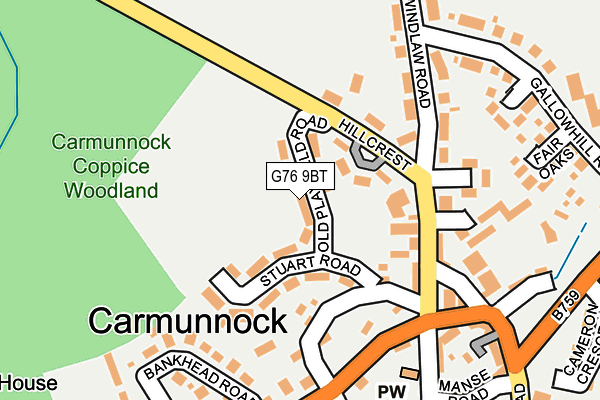 G76 9BT map - OS OpenMap – Local (Ordnance Survey) G76 9BT map - OS OpenMap – Local (Ordnance Survey)