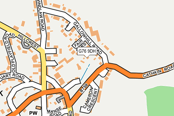 G76 9DH map - OS OpenMap – Local (Ordnance Survey) G76 9DH map - OS OpenMap – Local (Ordnance Survey)