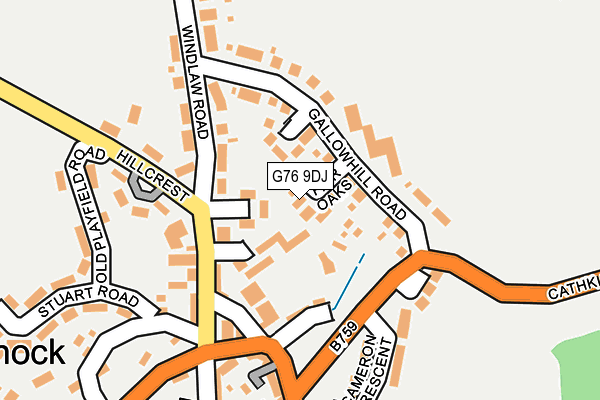 G76 9DJ map - OS OpenMap – Local (Ordnance Survey) G76 9DJ map - OS OpenMap – Local (Ordnance Survey)