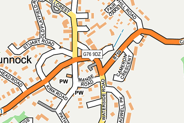 G76 9DZ map - OS OpenMap – Local (Ordnance Survey) G76 9DZ map - OS OpenMap – Local (Ordnance Survey)