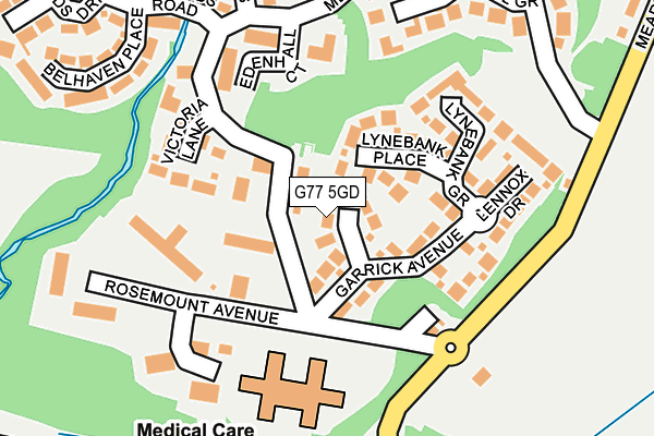 G77 5GD map - OS OpenMap – Local (Ordnance Survey) G77 5GD map - OS OpenMap – Local (Ordnance Survey)
