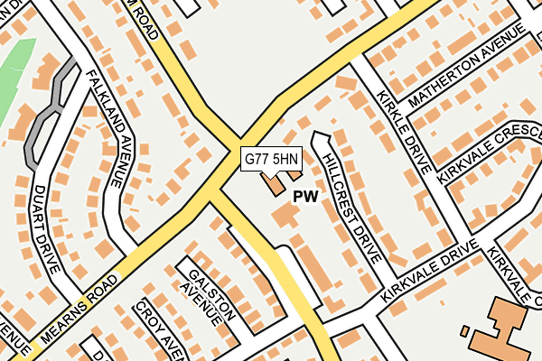 G77 5HN map - OS OpenMap – Local (Ordnance Survey) G77 5HN map - OS OpenMap – Local (Ordnance Survey)