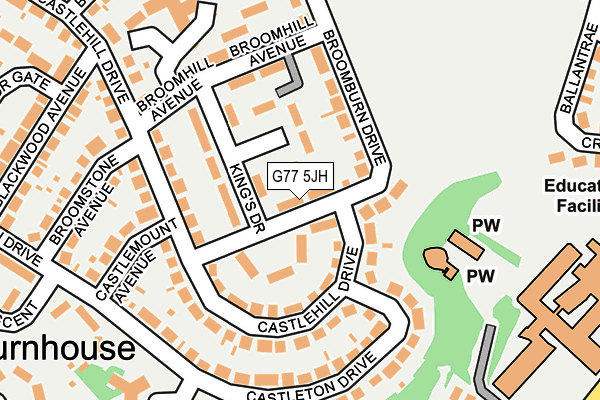 G77 5JH map - OS OpenMap – Local (Ordnance Survey) G77 5JH map - OS OpenMap – Local (Ordnance Survey)