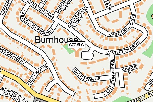 G77 5LG map - OS OpenMap – Local (Ordnance Survey) G77 5LG map - OS OpenMap – Local (Ordnance Survey)