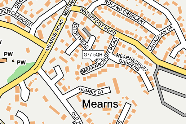 G77 5QH map - OS OpenMap – Local (Ordnance Survey) G77 5QH map - OS OpenMap – Local (Ordnance Survey)