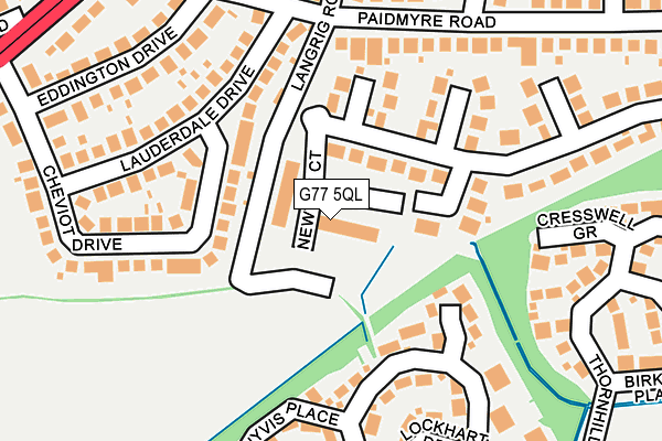 G77 5QL map - OS OpenMap – Local (Ordnance Survey) G77 5QL map - OS OpenMap – Local (Ordnance Survey)