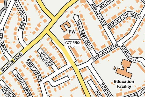 G77 5RQ map - OS OpenMap – Local (Ordnance Survey) G77 5RQ map - OS OpenMap – Local (Ordnance Survey)